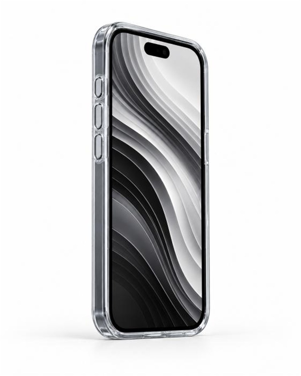 Silicone case Iphone 16 Pro Siyah Kılıf Magsafe Özellikli Şeffaf Sert Pc Embos Kılıf+Kamera Koruyucu+Kartlık