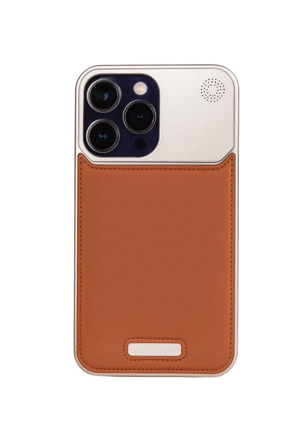 Therock 16 Pro Taba Manyetik Özellikli Alüminyum Alaşımlı Hakiki Deri,Kokulu Metal Kızaklı Telefon Kılıfı