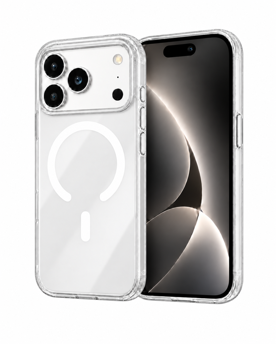 PureCase iPhone 17 Pro Max Manyetik Şeffaf Kılıf