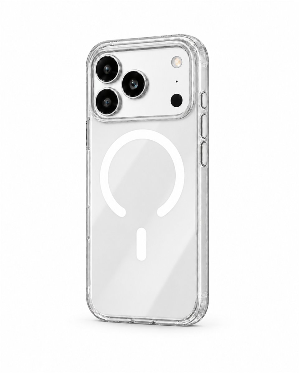 ClearCase White iPhone 17 Pro Manyetik Şeffaf Kılıf