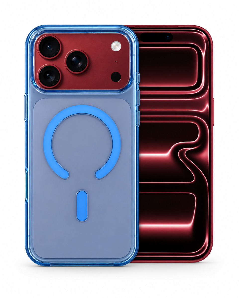 ClearCase Blue iPhone 18 Pro Manyetik Şeffaf Kılıf