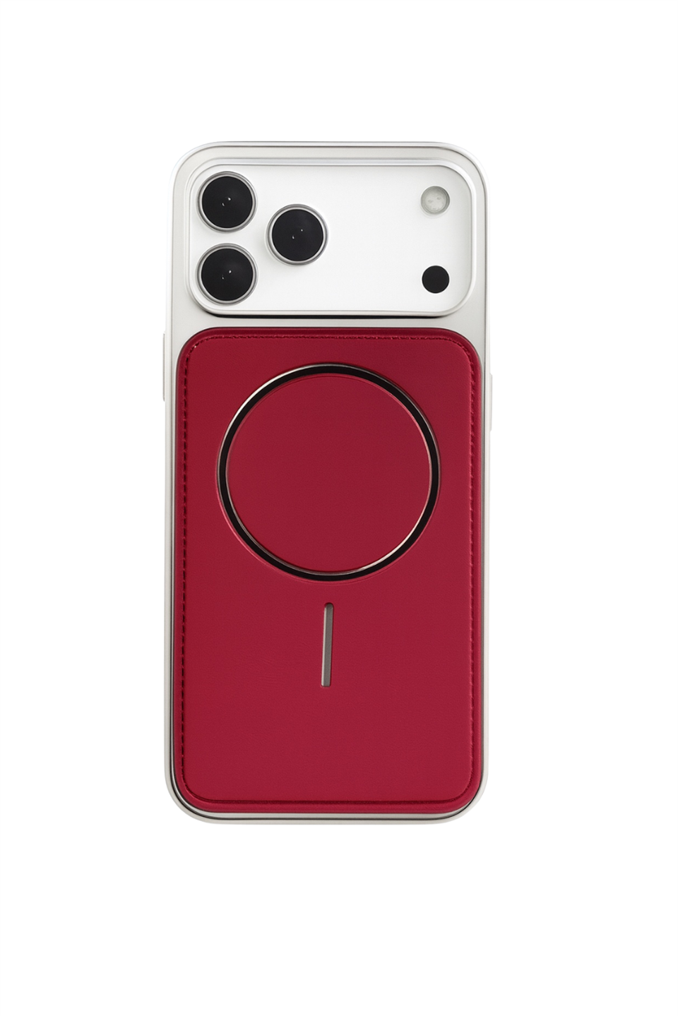 NeoMag Case Iphone 17 Pro Kırmızı  Manyetik Özellikli Deri Kılıf 