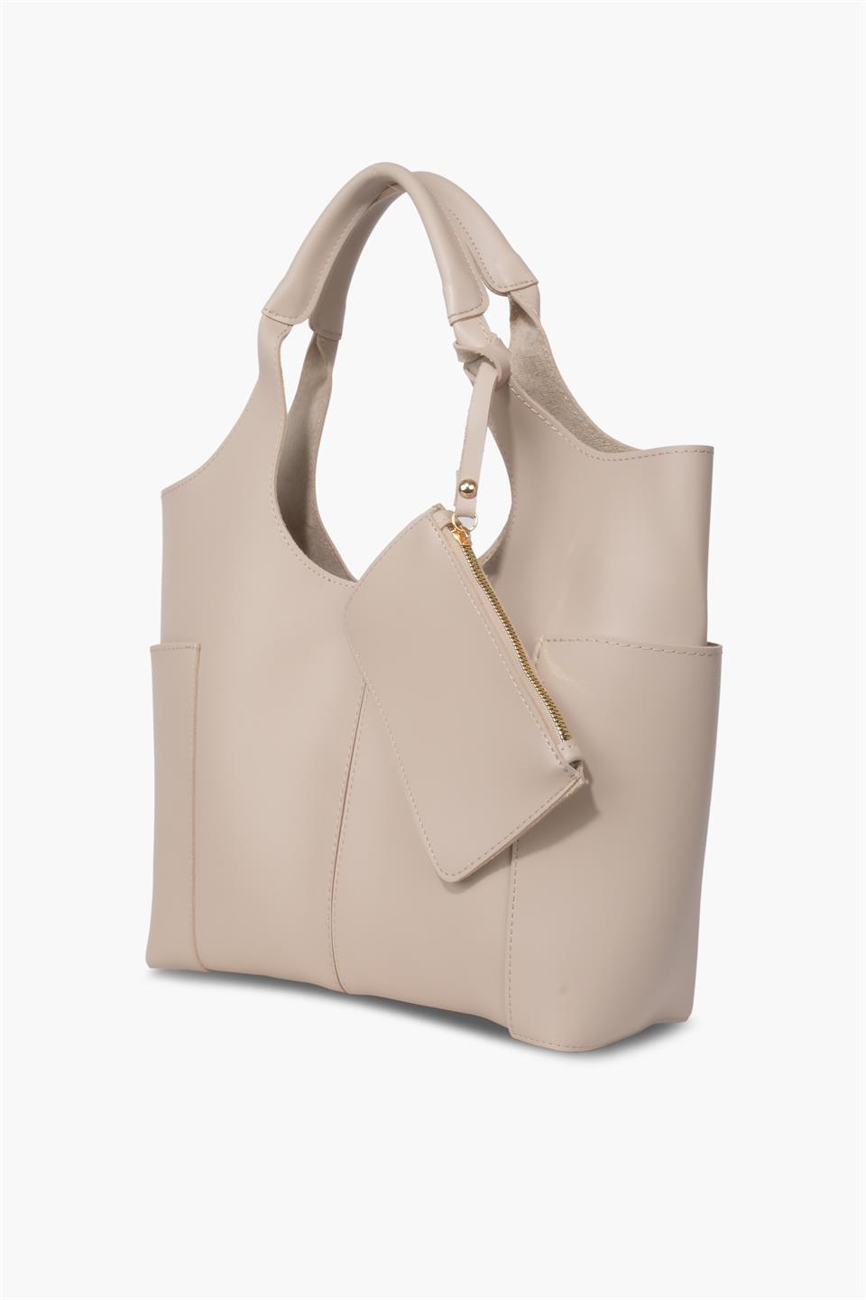 Kadın Bej Cüzdanlı Ve Yavrulu Omuz Çantası CARLA