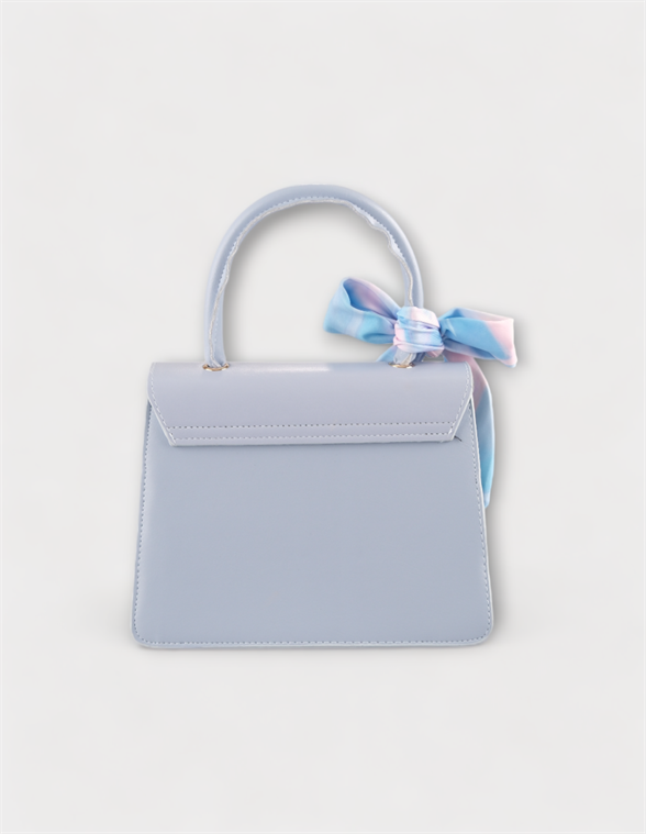 Fularlı Mavi Kadın Omuz Çantası GLORİA