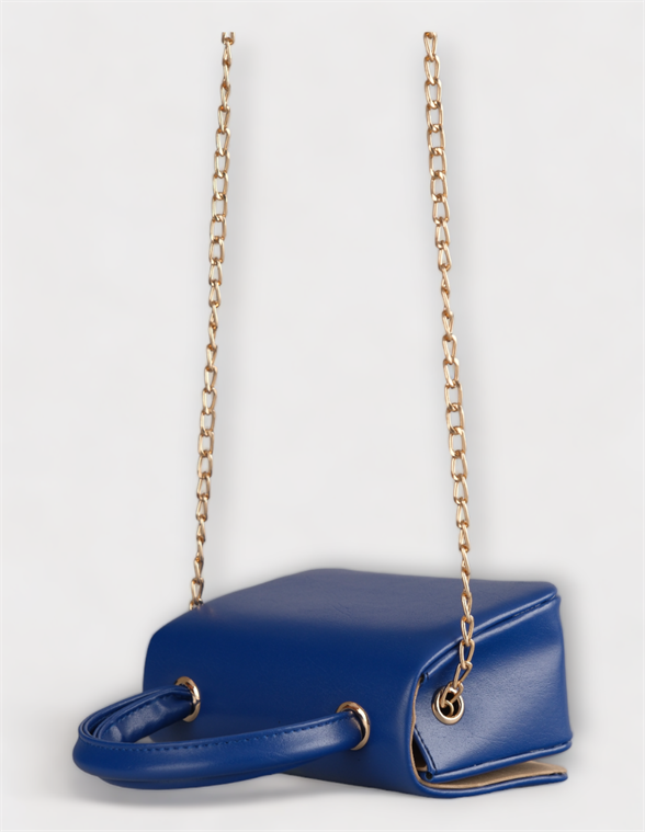 Mini Saks Mavisi Çapraz Askılı Ve El Çantası Helen