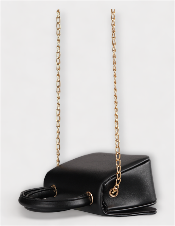 Mini Siyah Çapraz Askılı Ve El Çantası Helen