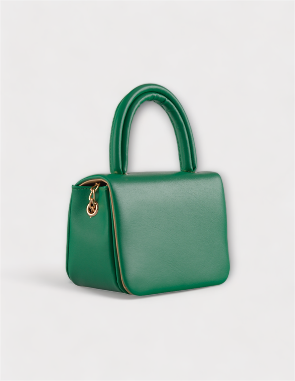 Mini Yeşil Çapraz Askılı Ve El Çantası Helen