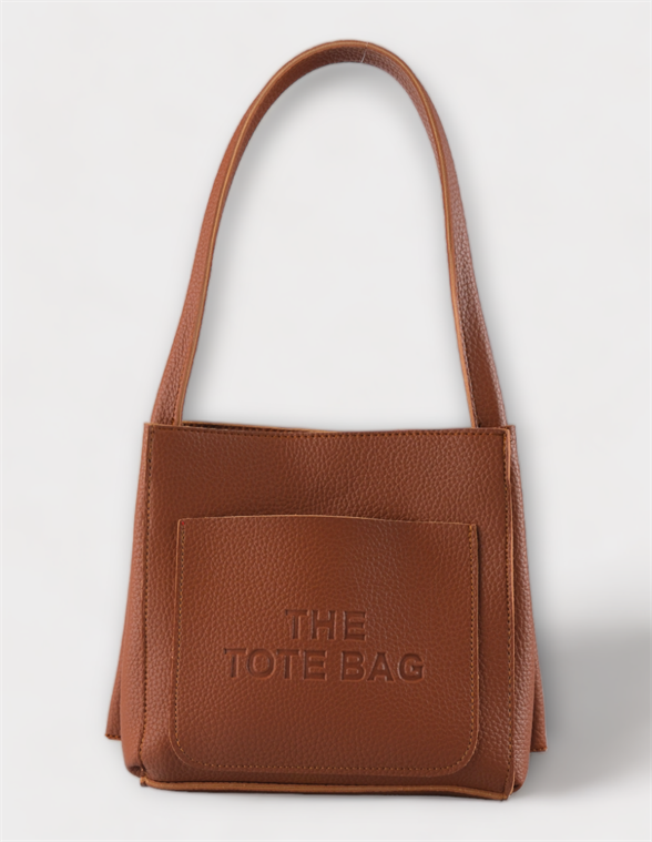 Kadın Çantası Kahverengi Tek Askılı İki Bölmeli  Deri Omuz Çantası JAMİA