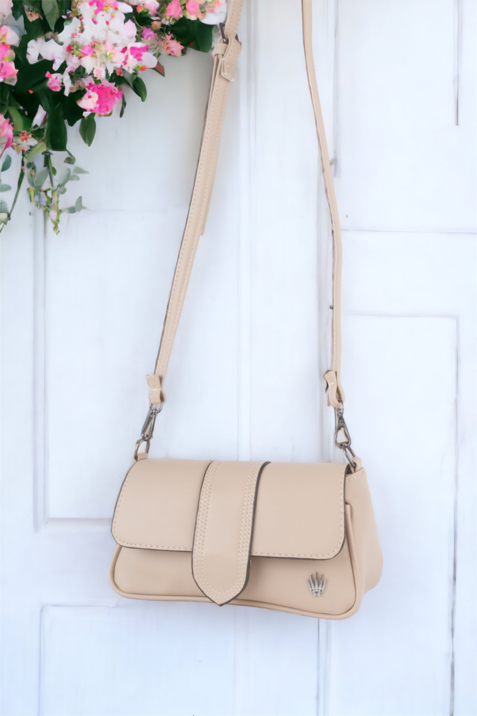 Kadın Selvi Agaçlı Buğday Tarlası Bej Askılı Deri Ve Omuz Çantası Juliette