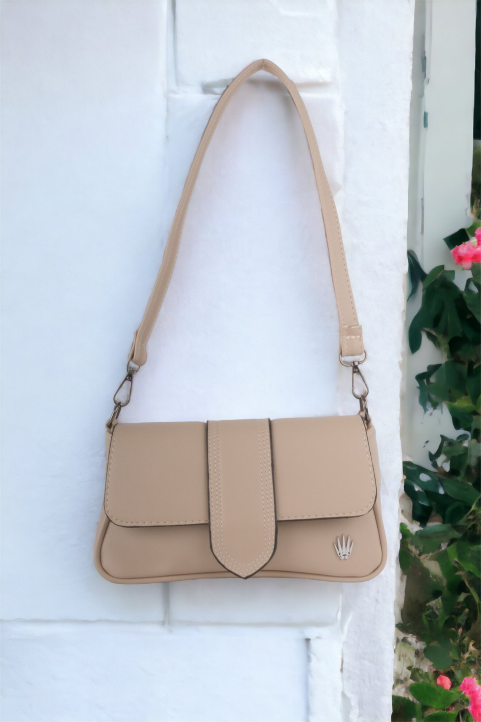 Kadın Selvi Agaçlı Buğday Tarlası Bej Askılı Deri Ve Omuz Çantası Juliette