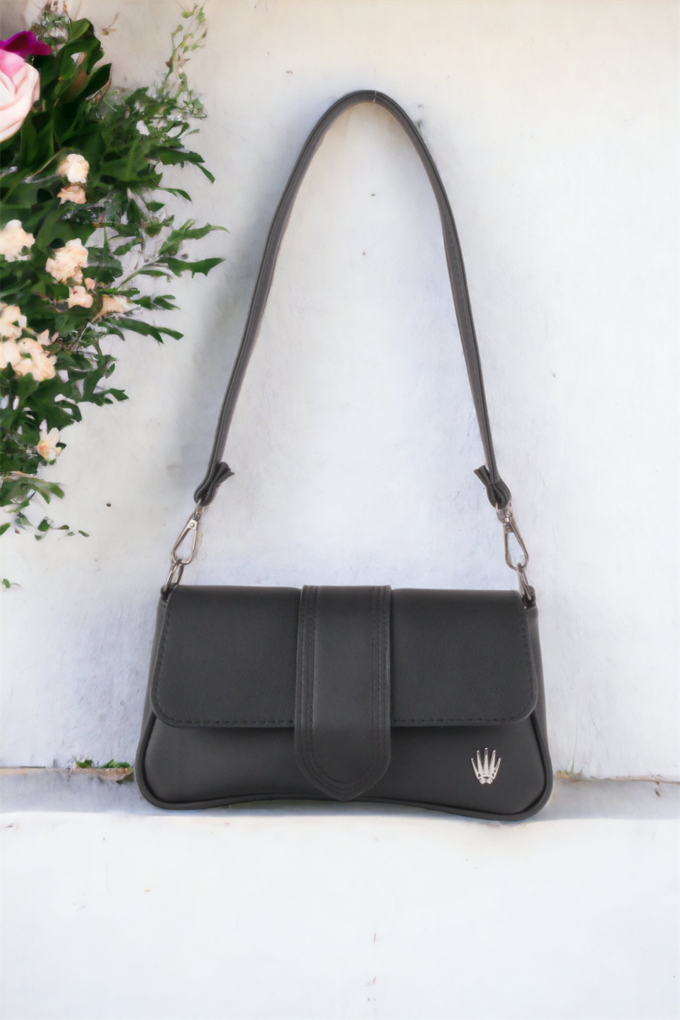 Kadın Cafe Terasta Gece Siyah Askılı Deri Ve Omuz Çantası Juliette