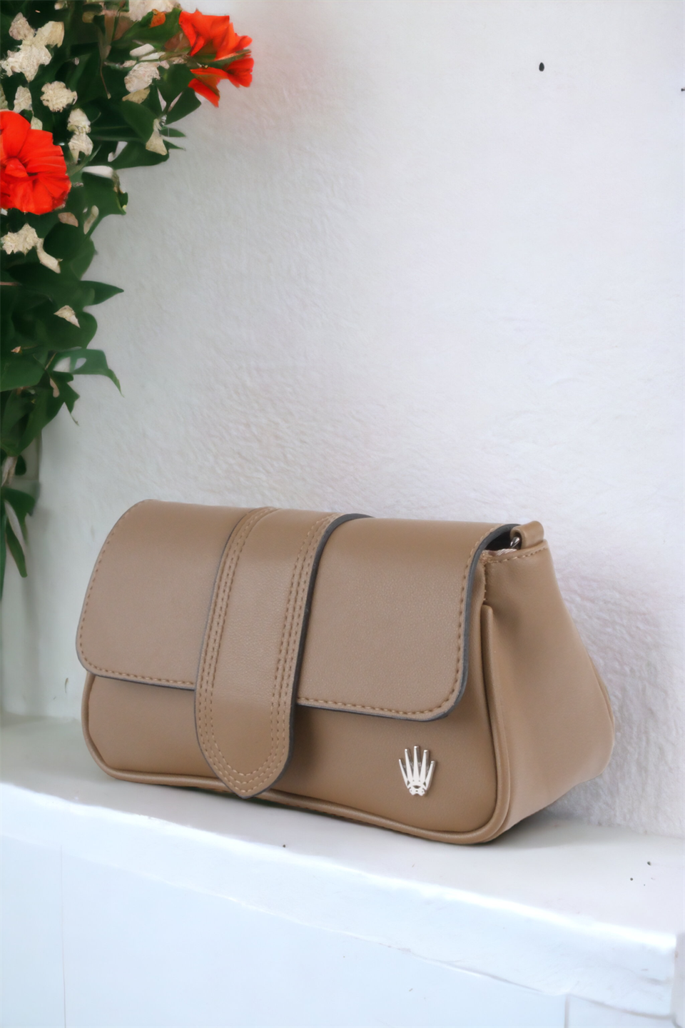 Kadın Selvili Buğday Tarlası Vizon Askılı Deri Ve Omuz Çantası Juliette