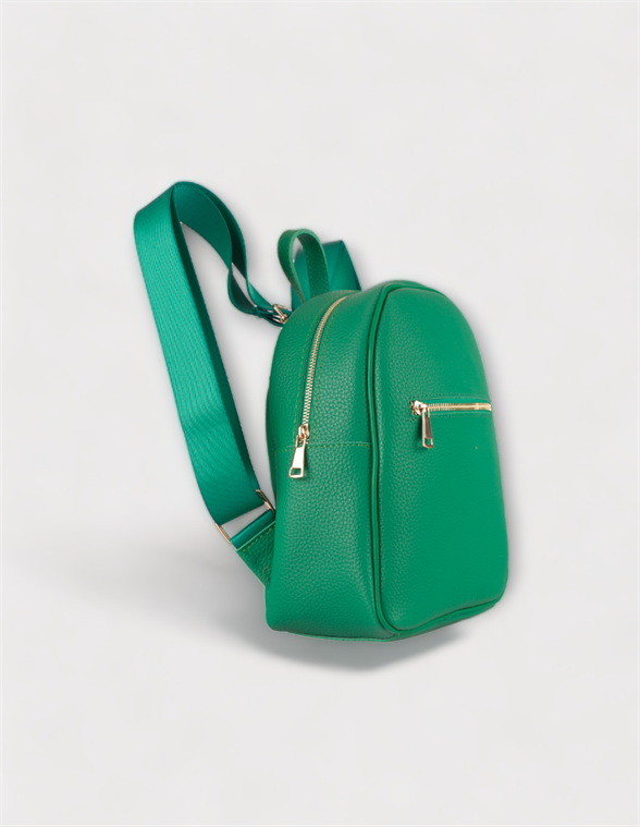 Kadın Sırt Çantası Yeşil Deri Sırt Çantası Martina