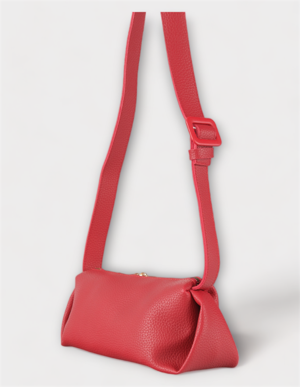 Kadın Çantası Kırmızı Tek Askılı Tek Bölmeli  Deri Omuz Çantası ROSS