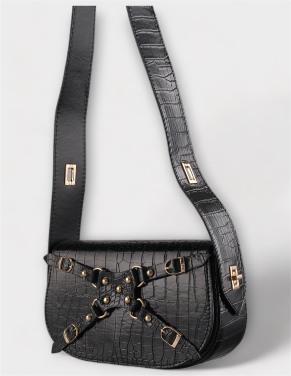 WOMAN SHOULDER BAG BLACK SAINT MARLE