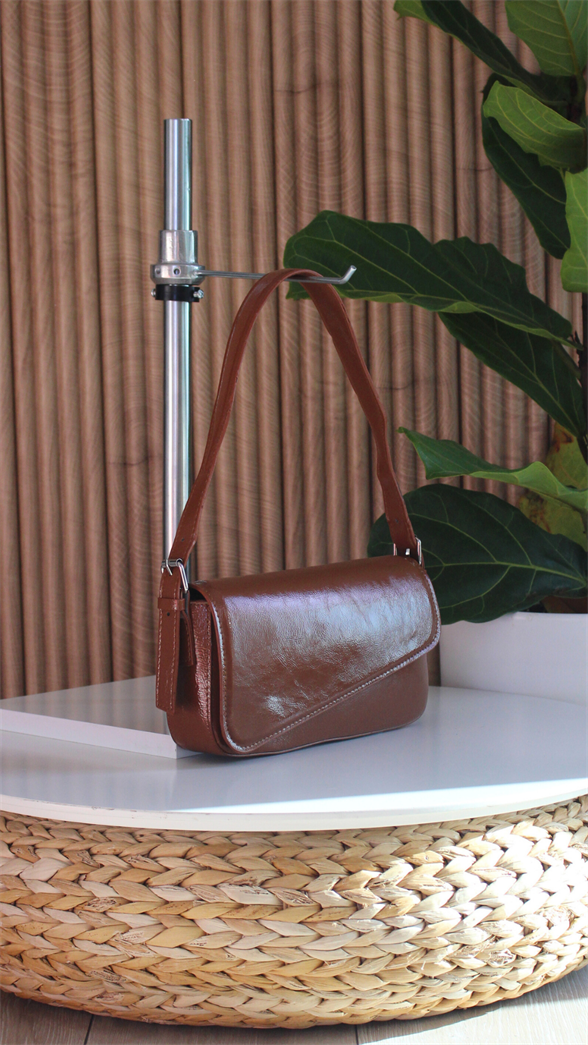 BROWN  WOMAN SHOULDER BAG SASHA