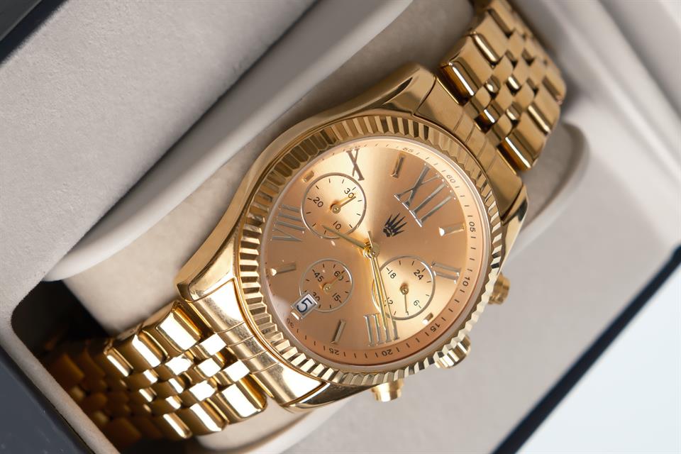 Aurum Gold Yellow Kadın Çelik Kol Saati   