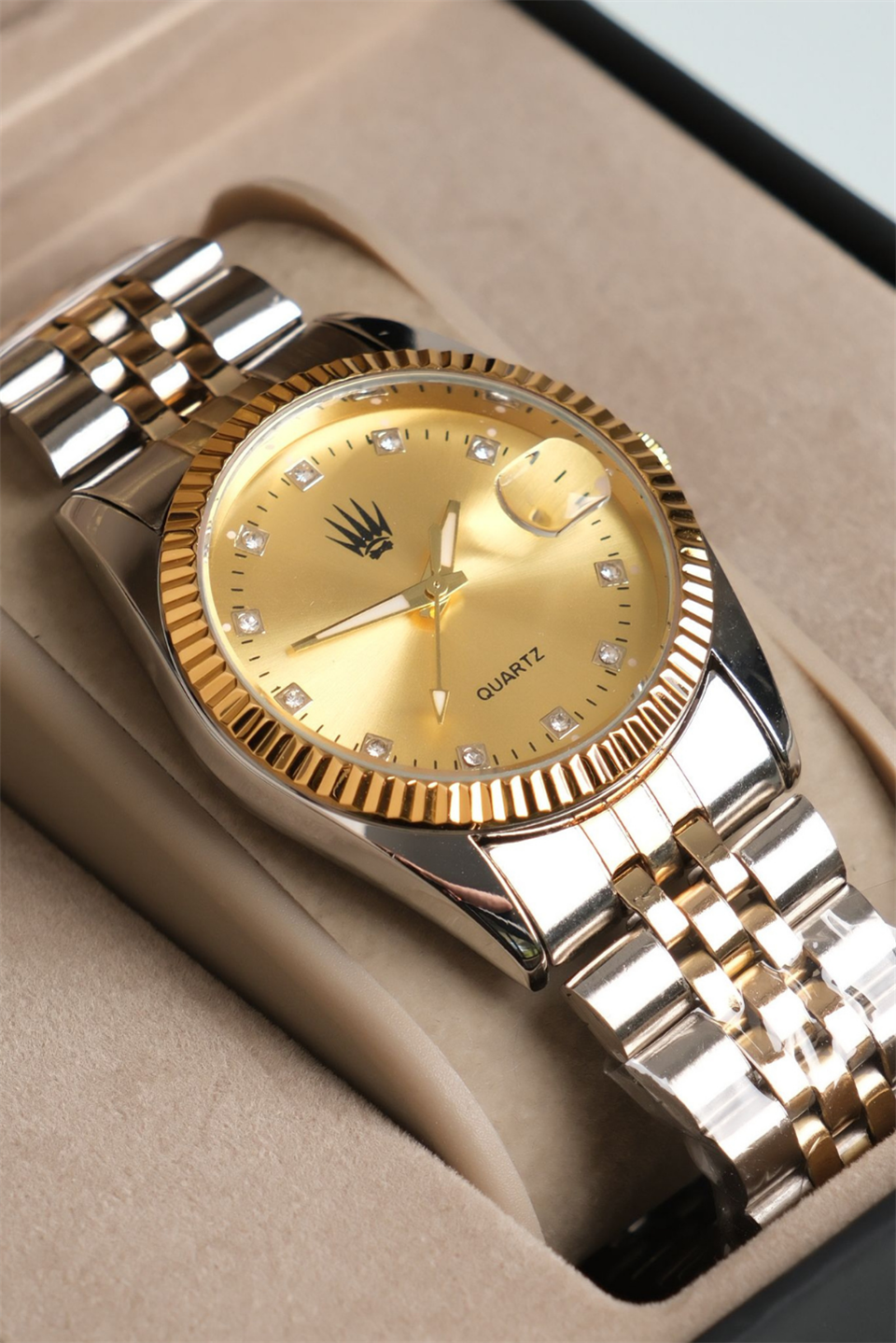 Elyra Silver Gold Yellow Kadın Çelik Kol Saati   