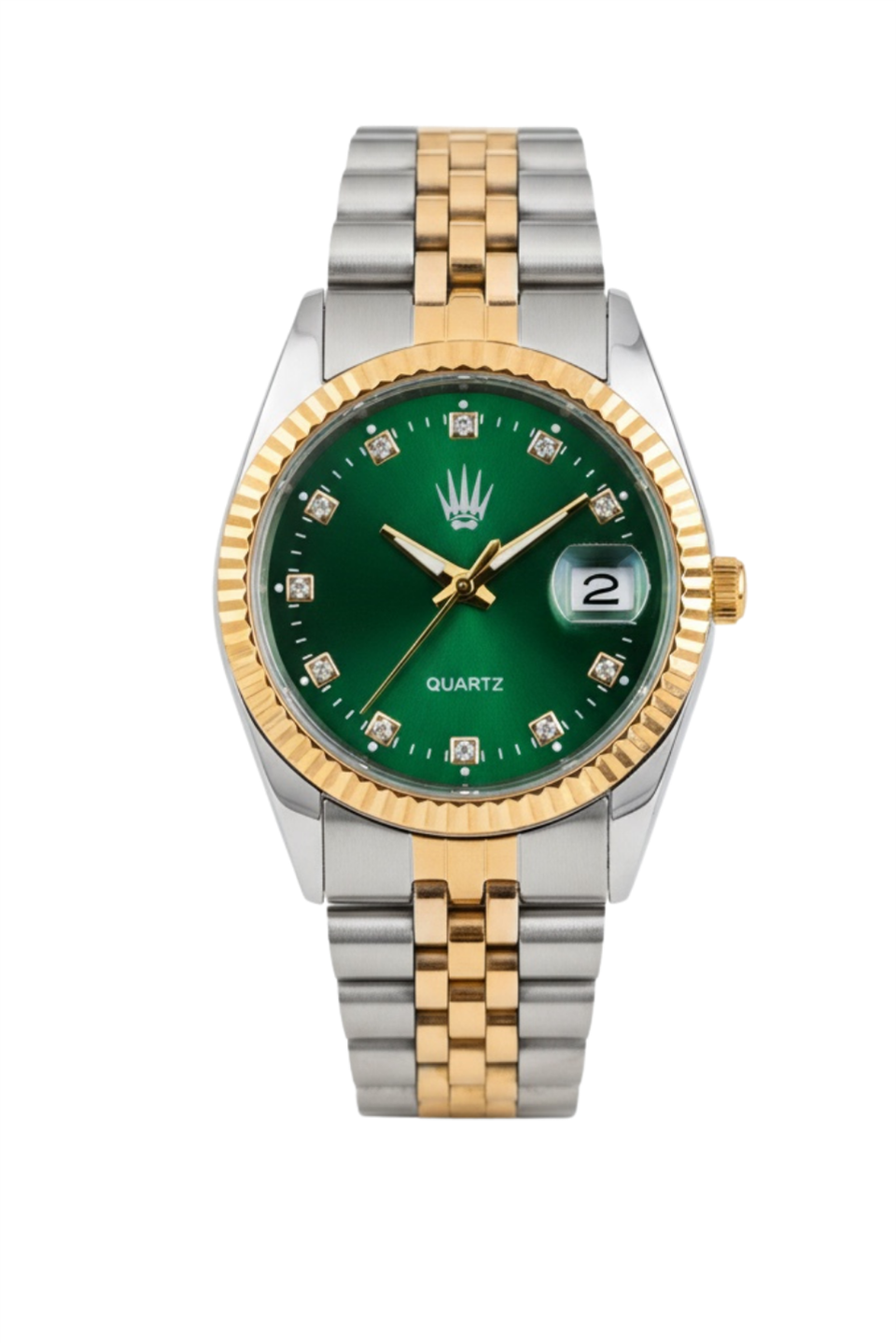 Elyra Silver Gold Green Kadın Çelik Kol Saati   