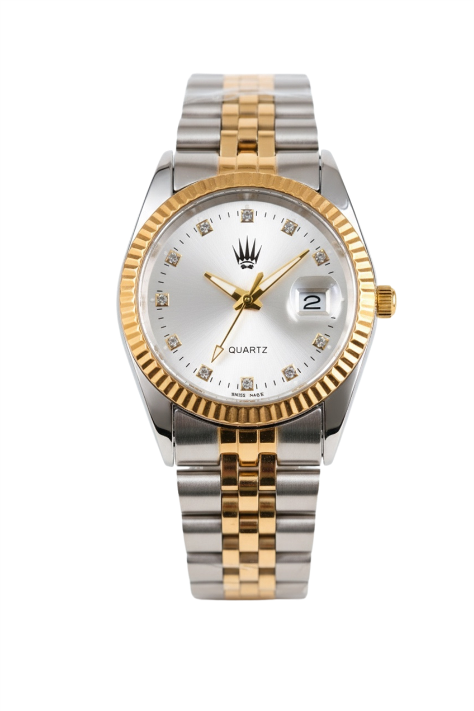 Elyra Silver Gold White Kadın Çelik Kol Saati   