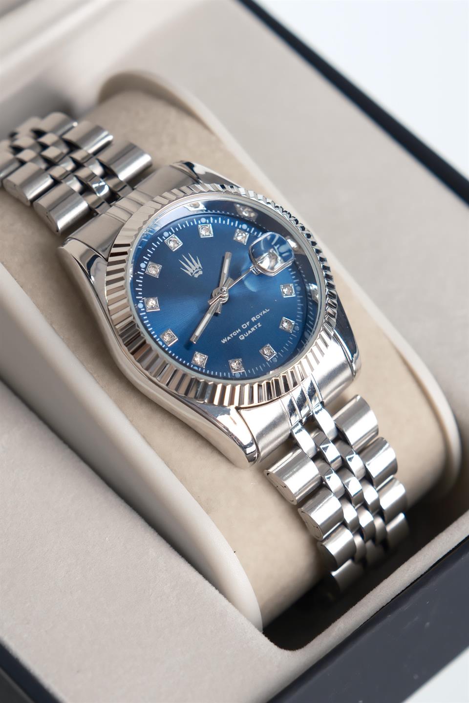 Svet Luxe Silver Mavi Kadın Çelik Kol Saati   