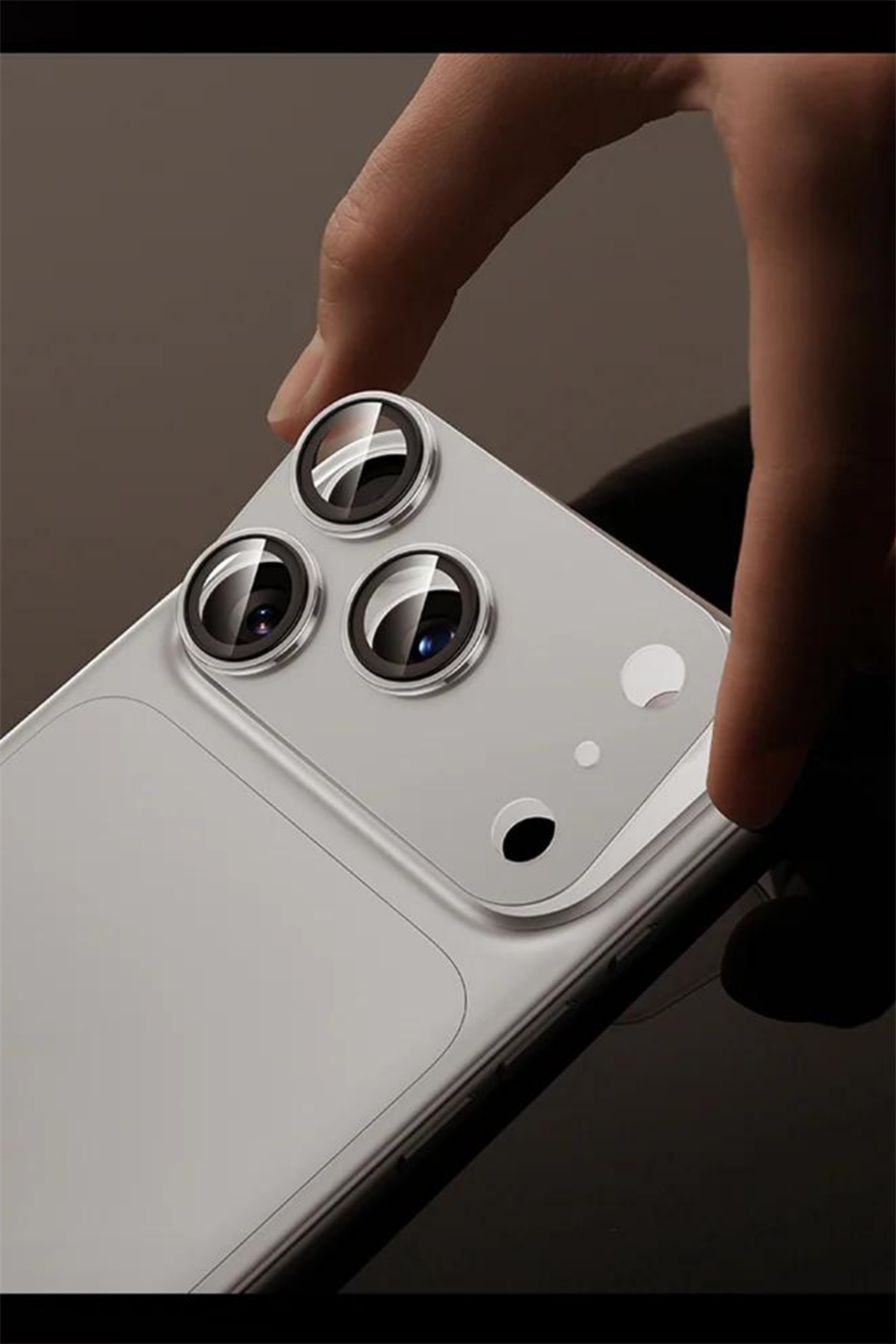 MariLens – 17 Pro Max Silver Safir Cam Kamera Lens Koruyucu