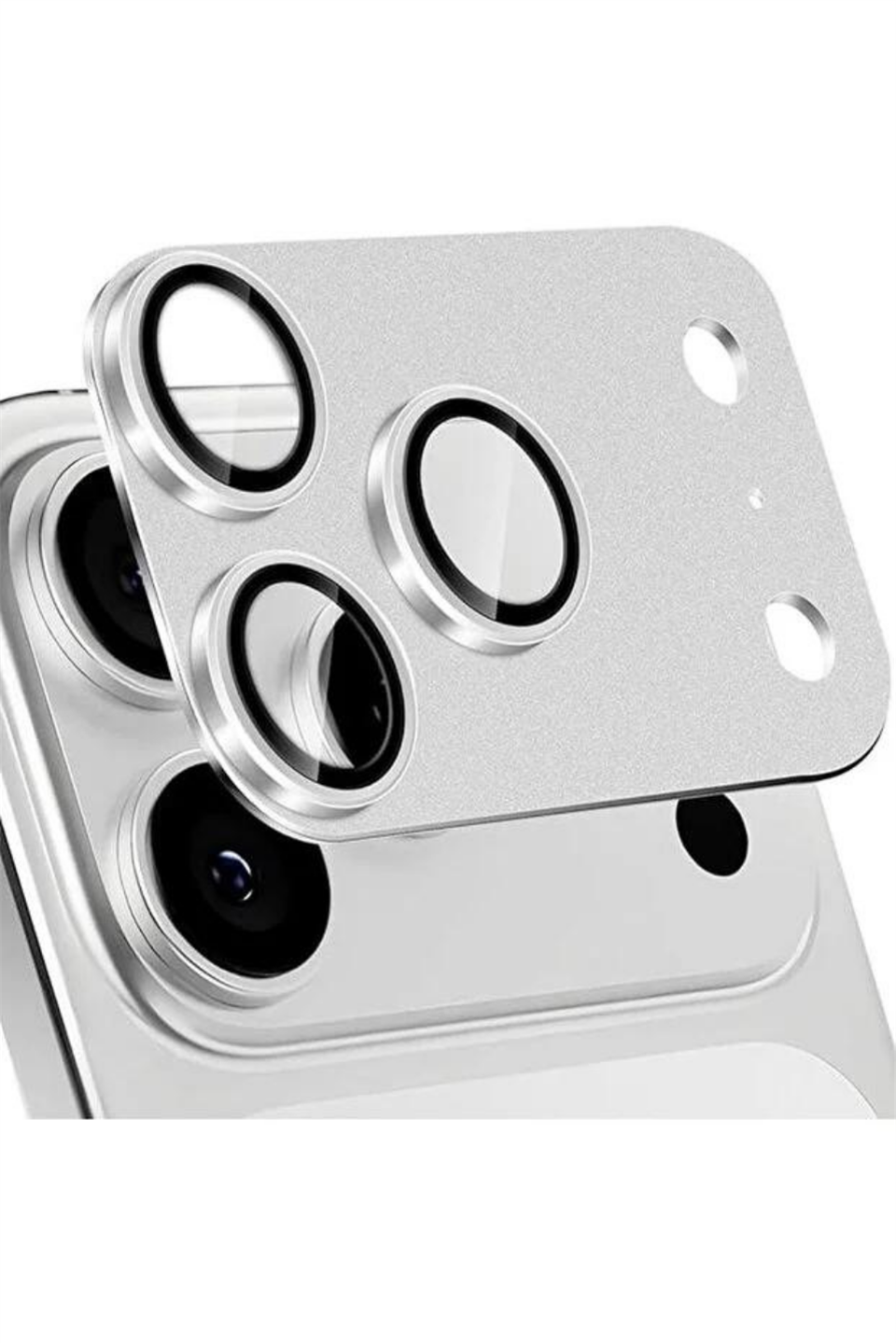 MariLens – 17 Pro Max Silver Safir Cam Kamera Lens Koruyucu