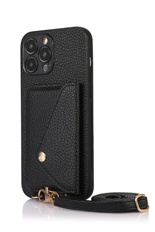 SCATTALO CROSS CASE IPHONE 14 PRO MAX SİYAH TELEFON KILIFI