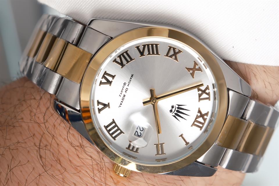 Aqualis Silver Gold Çelik Kol Saati