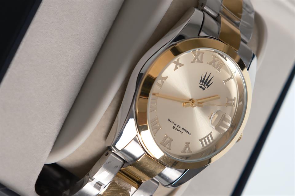 Aqualis Silver Gold Yellow Çelik Kol Saati