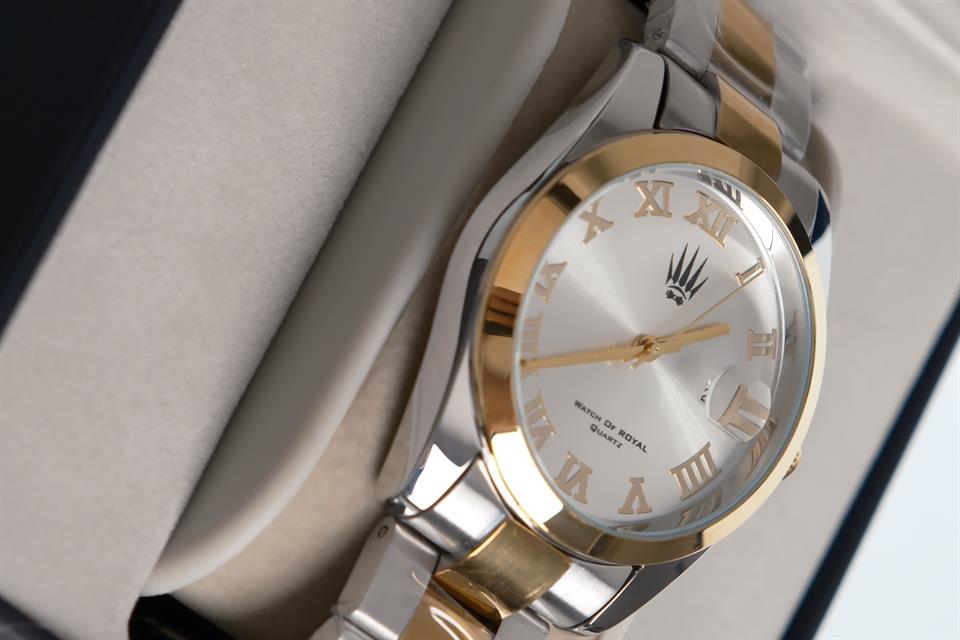 Aqualis Silver Gold Çelik Kol Saati