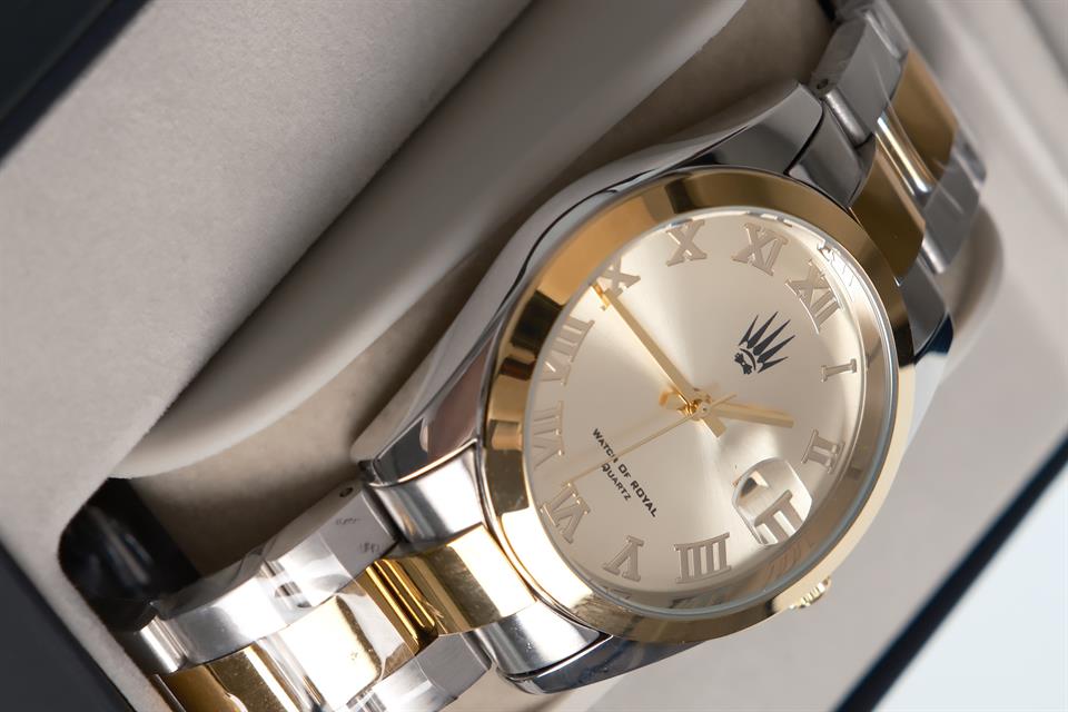 Aqualis Silver Gold Yellow Çelik Kol Saati