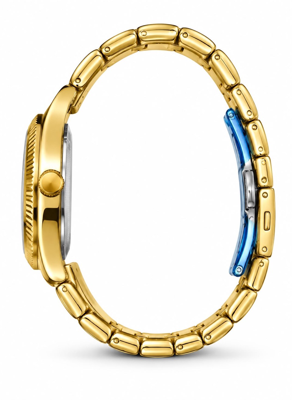 Calvior Gold Blue Çelik Kol Saati