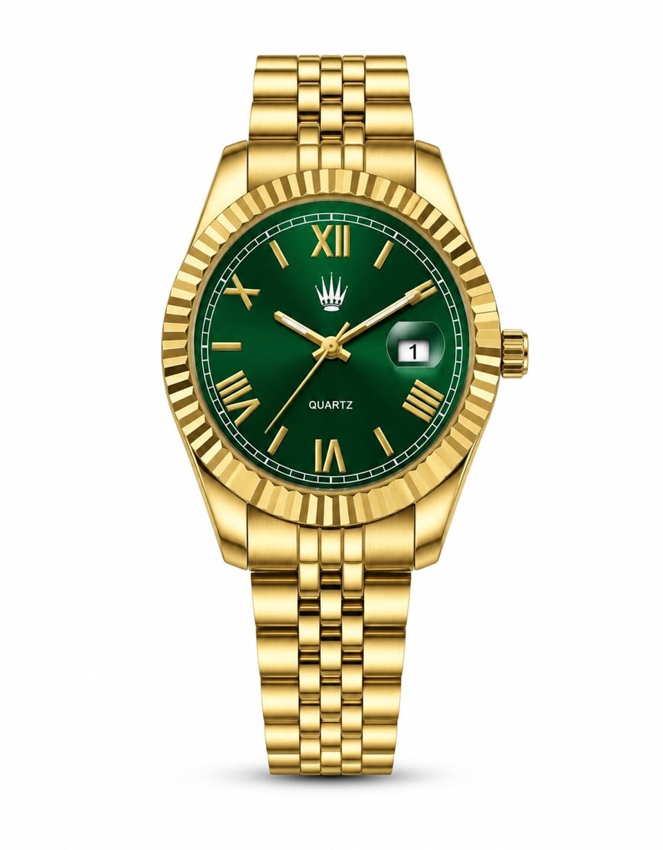 Calvior Gold Green Çelik Kol SaatiKol SaatiWATCHOFROYALCalviorCalvior Gold Green Çelik Kol Saati