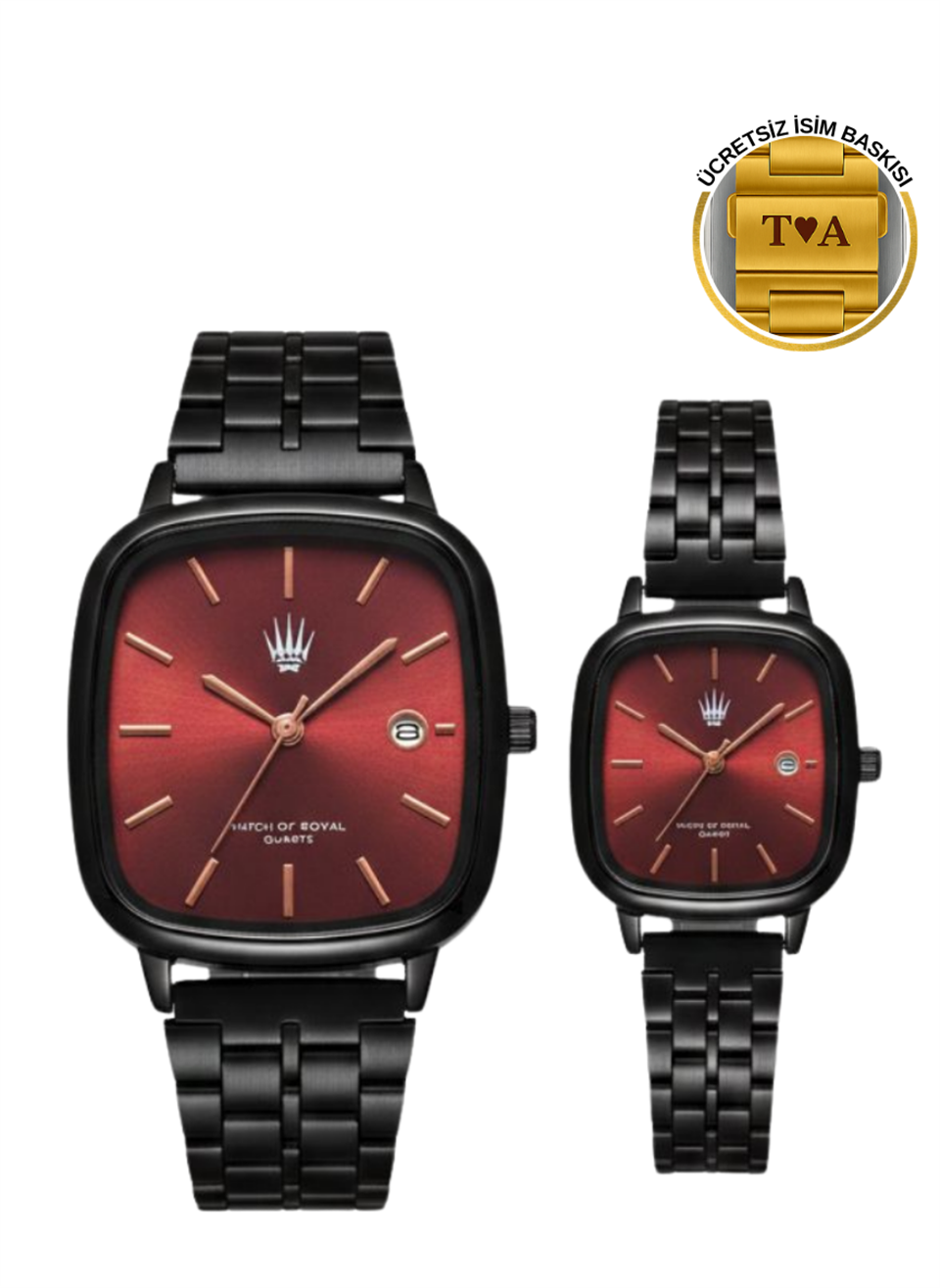 Çift Saati Classic Time Black Red Kol SaatiKol SaatiWATCHOFROYALçiftsaatiClassicÇift Saati Classic Time Black Red Kol Saati