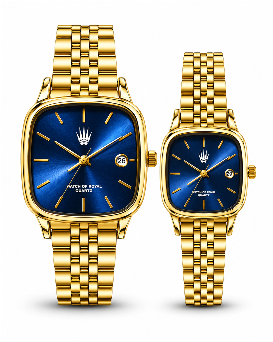 Çift Saati Classic Time Gold Lacivert  Kol SaatiKol SaatiWATCHOFROYALçiftsaatiClassicÇift Saati Classic Time Gold Lacivert  Kol Saati