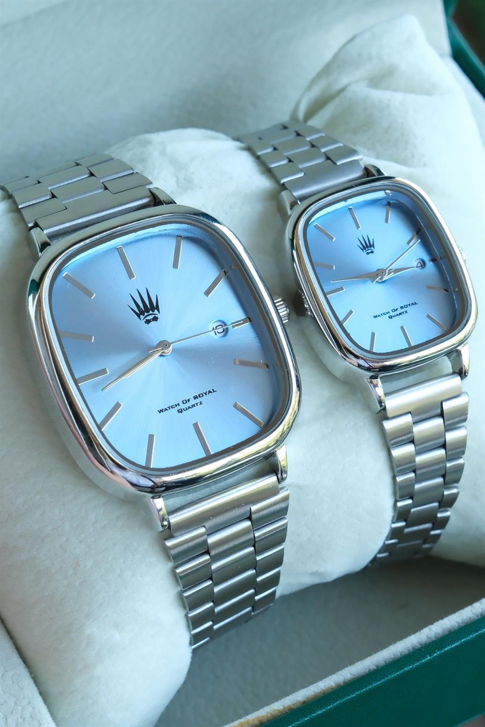 Çift Saati Classic Time Silver Mavi Kol Saati