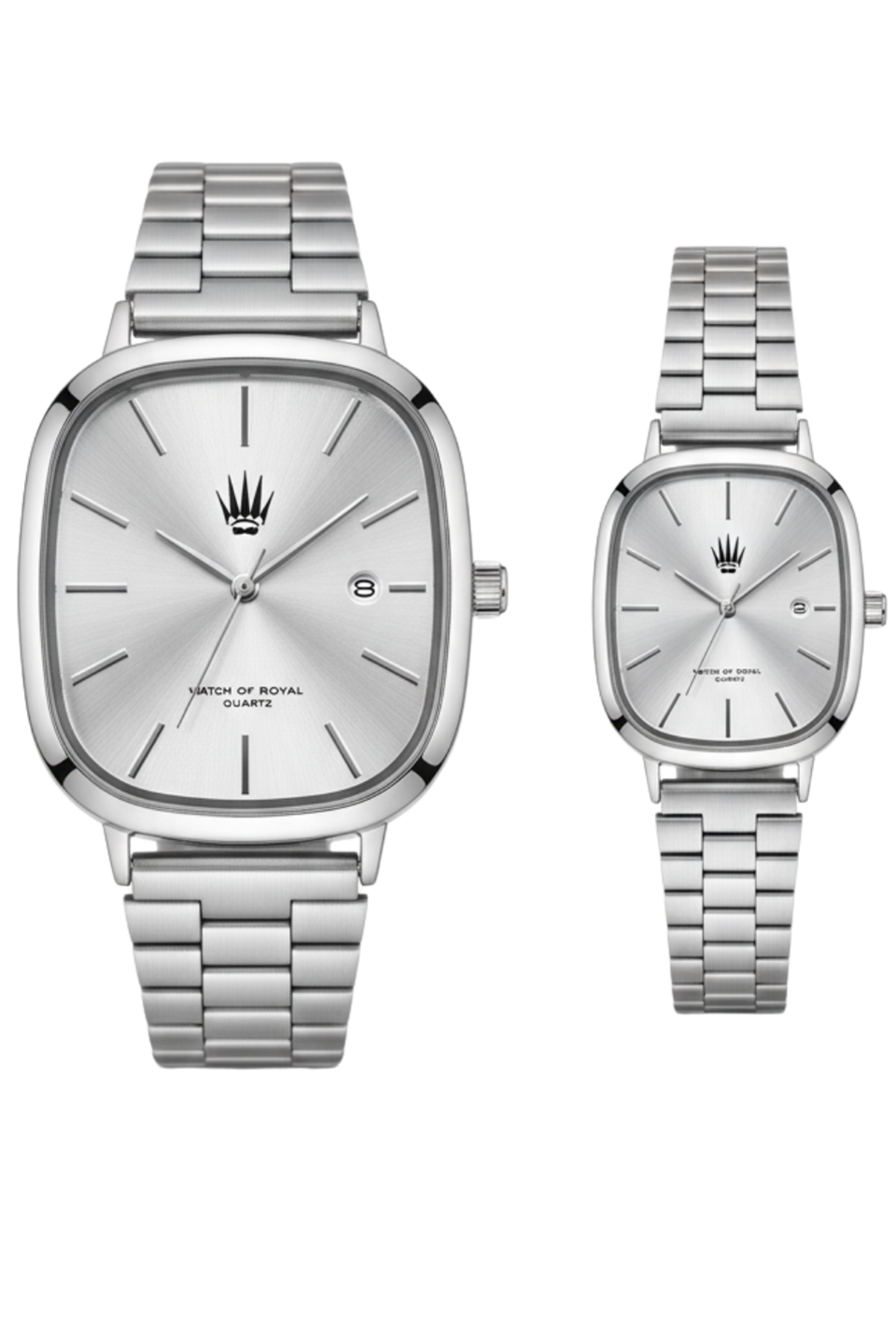 Çift Saati Classic Time Silver Metalik Kol Saati