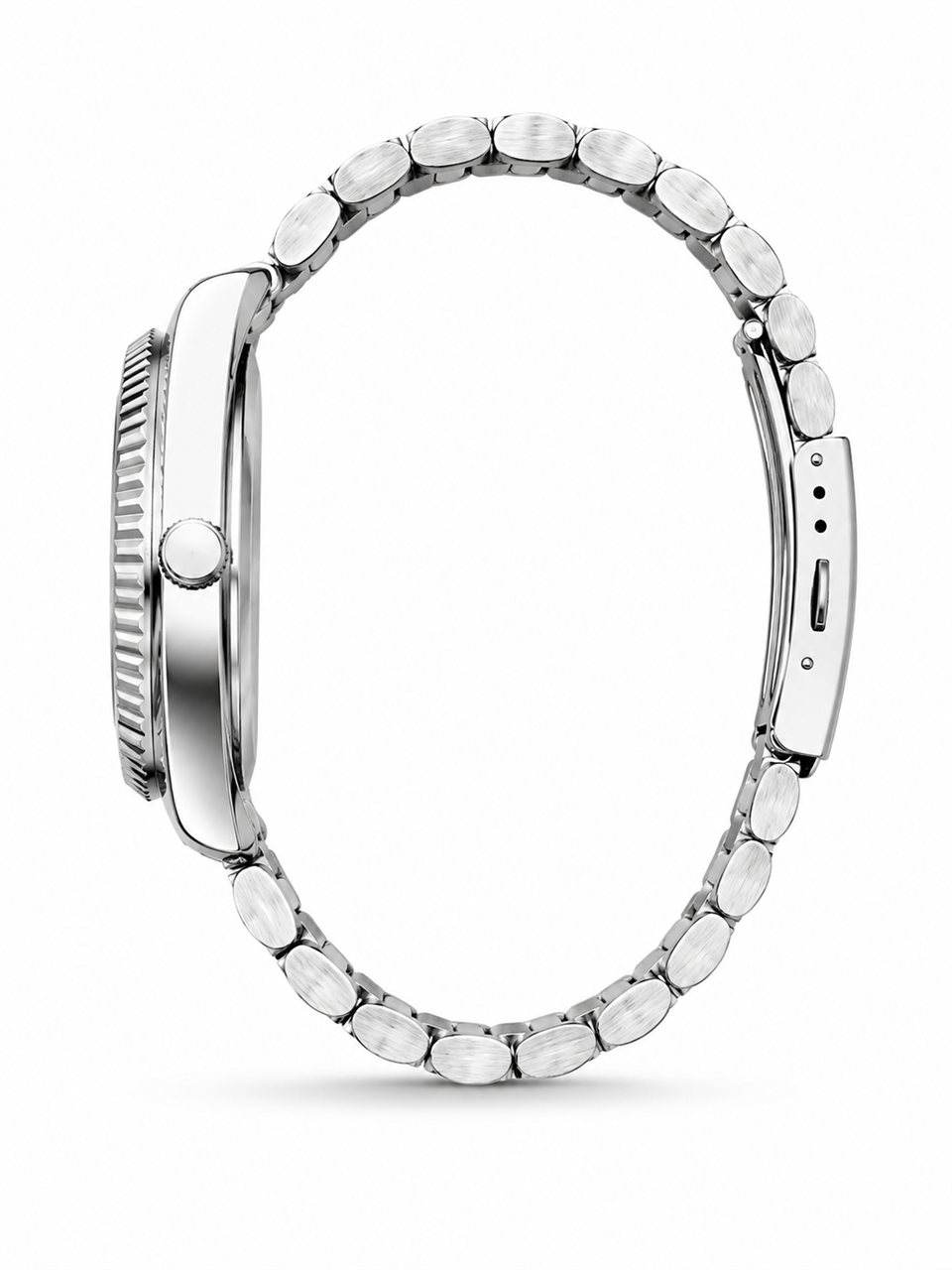 Çift Saati Crest Line Silver Black Kol Saati