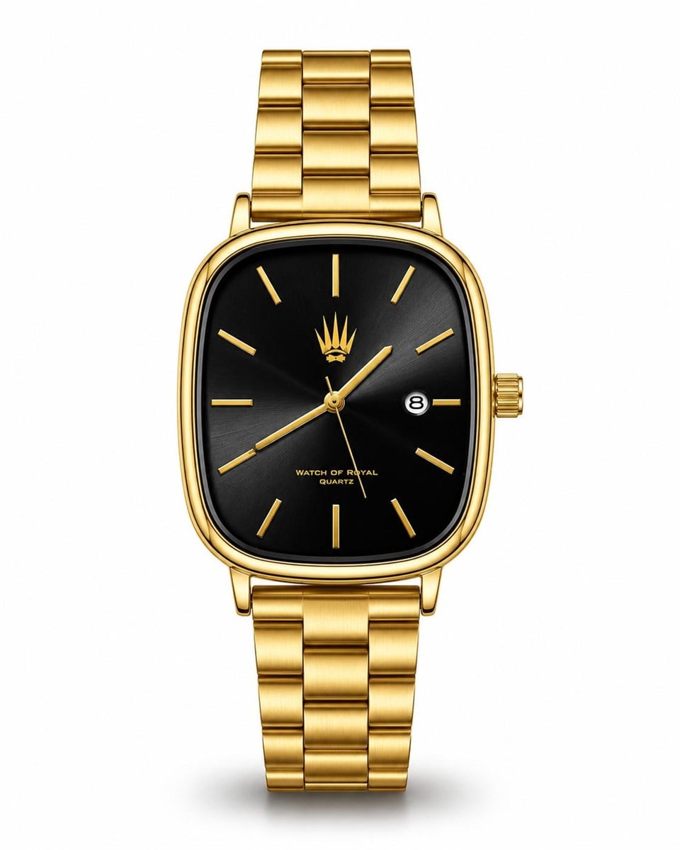 Classic Time Gold Black Kol Saati