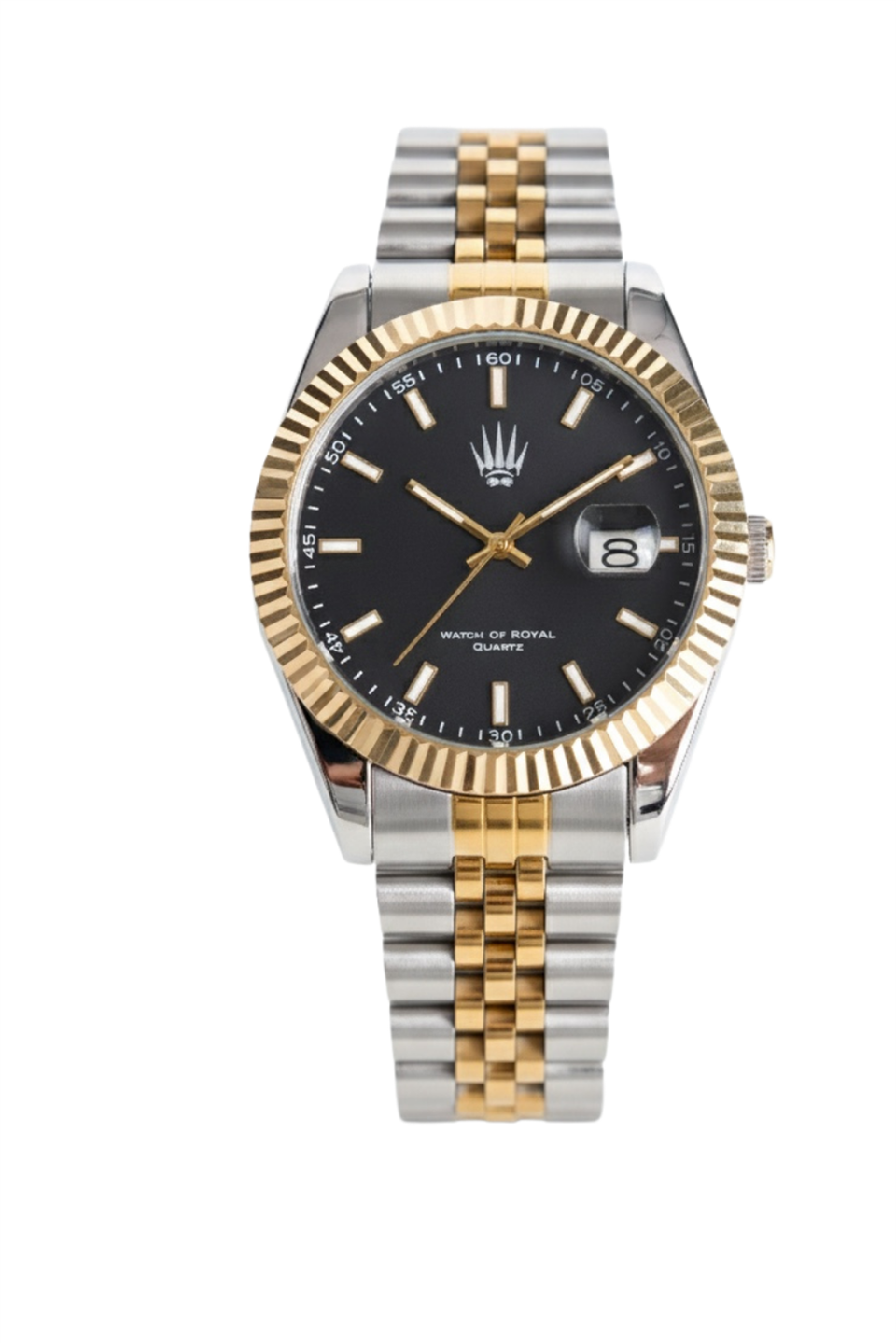 Crest Line Silver Gold Black Kol Saati