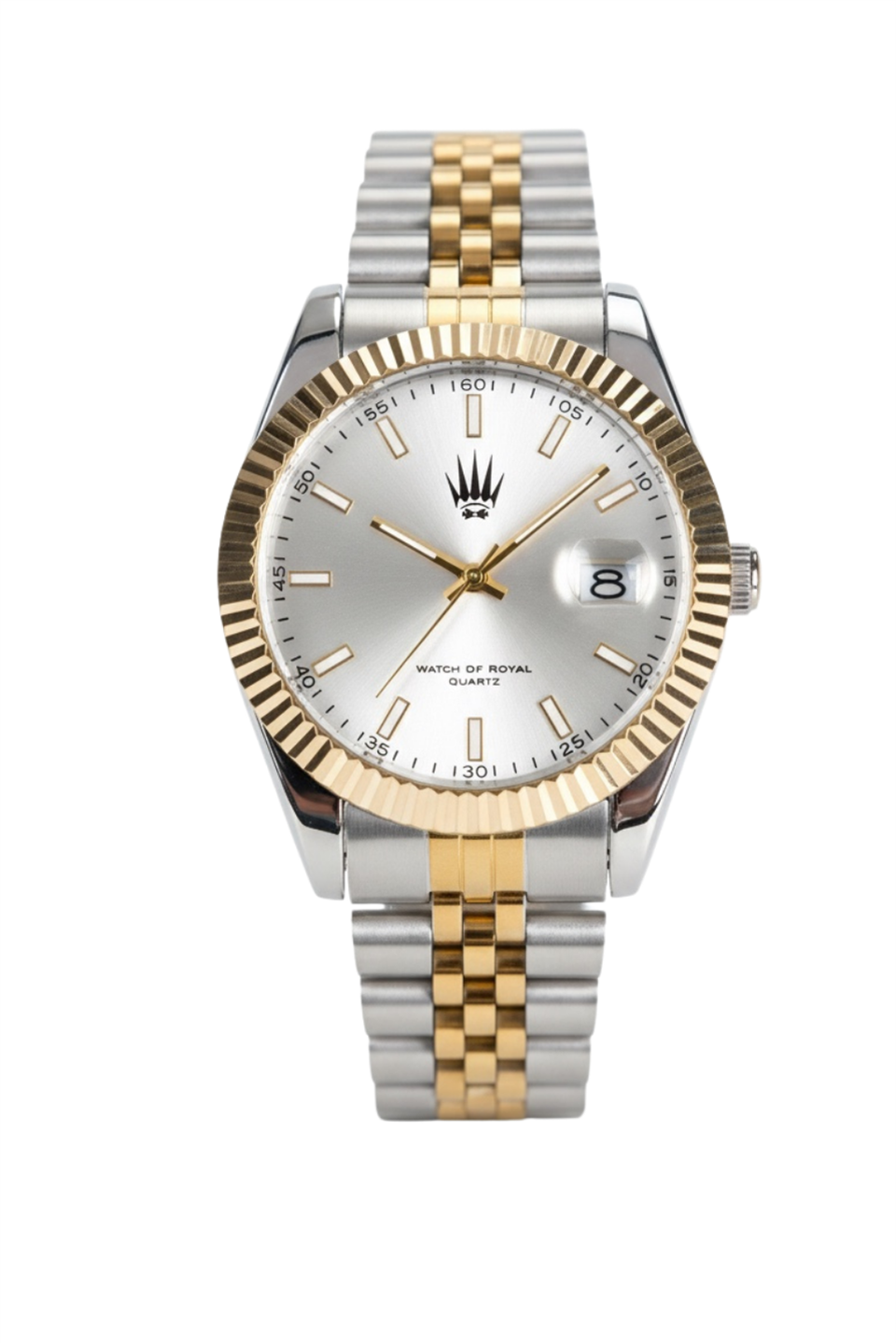 Crest Line Silver Gold White Kol Saati