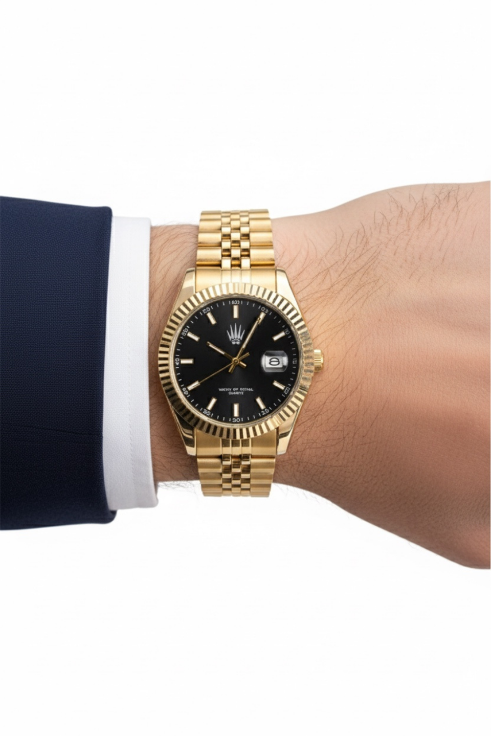 Crest Line Gold Black Kol Saati