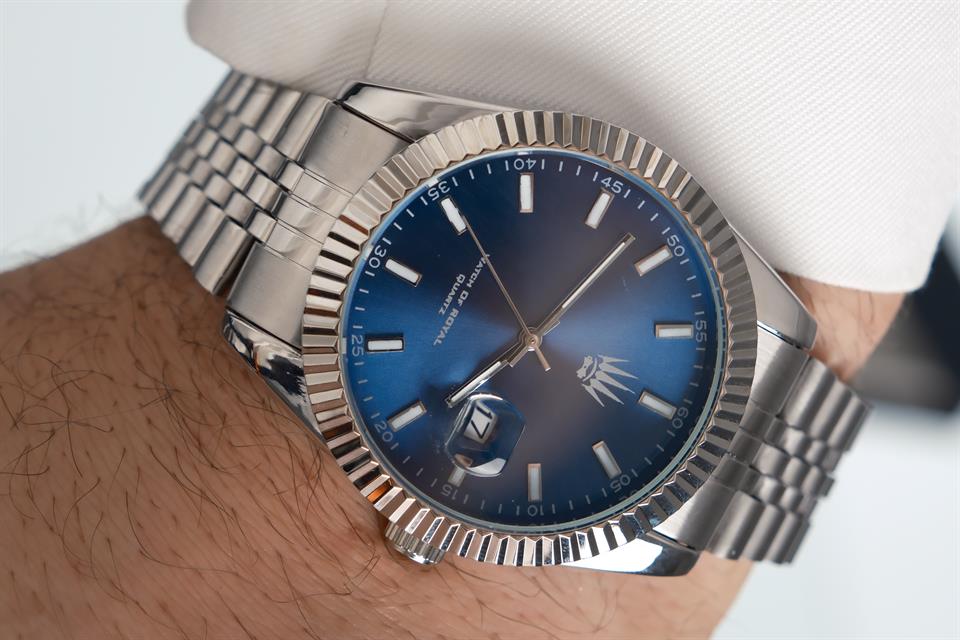 Crest Line Silver Mavi Kol Saati