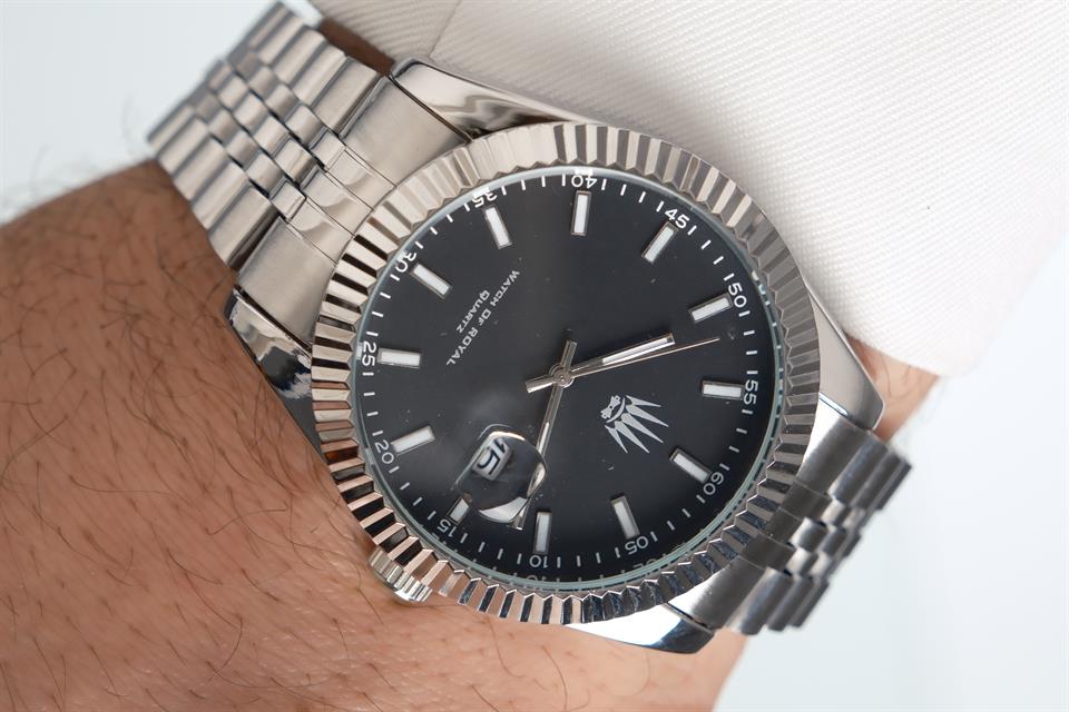 Crest Line Silver Siyah Kol Saati