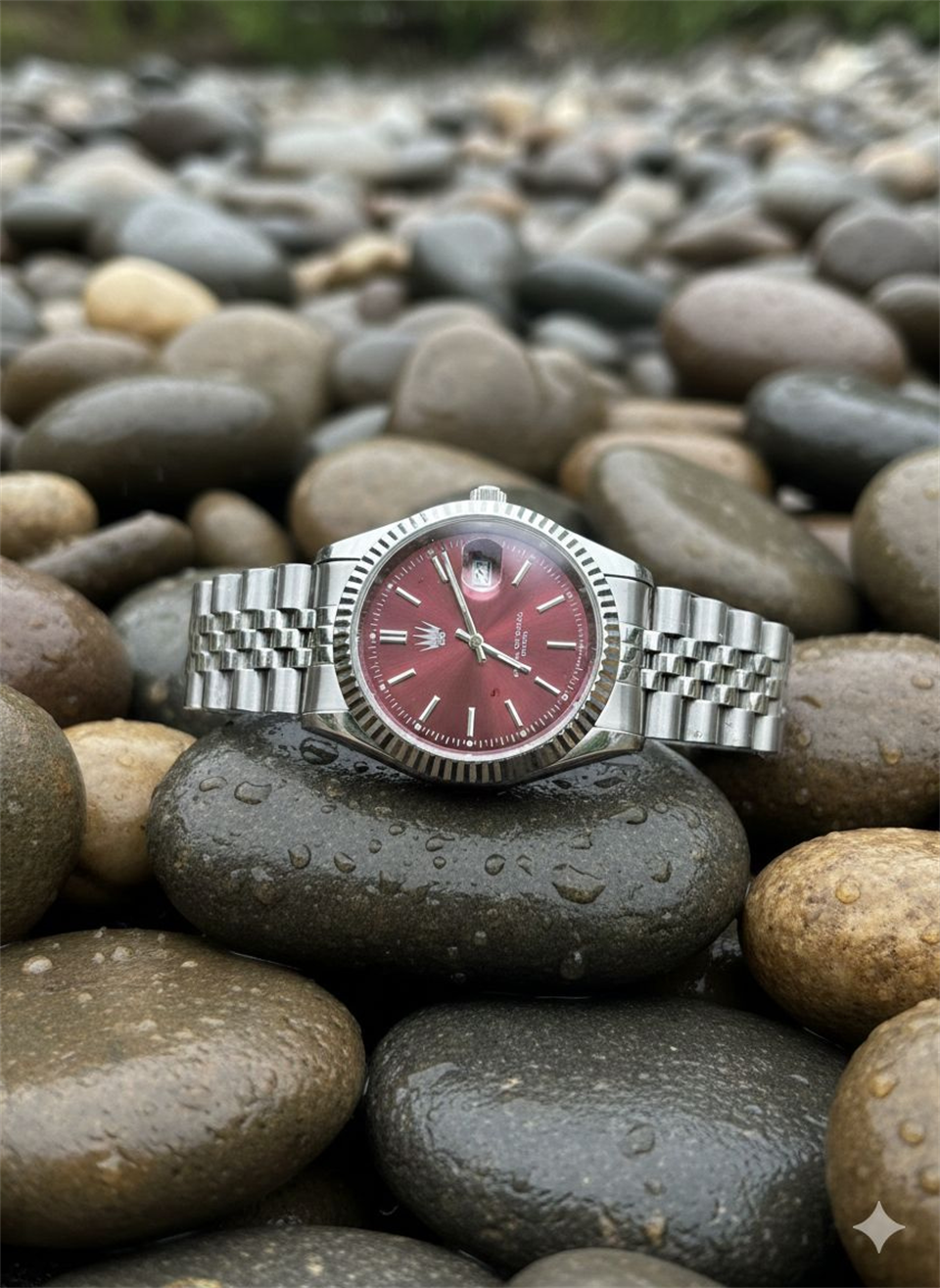 Crest Line Silver Red Kol Saati