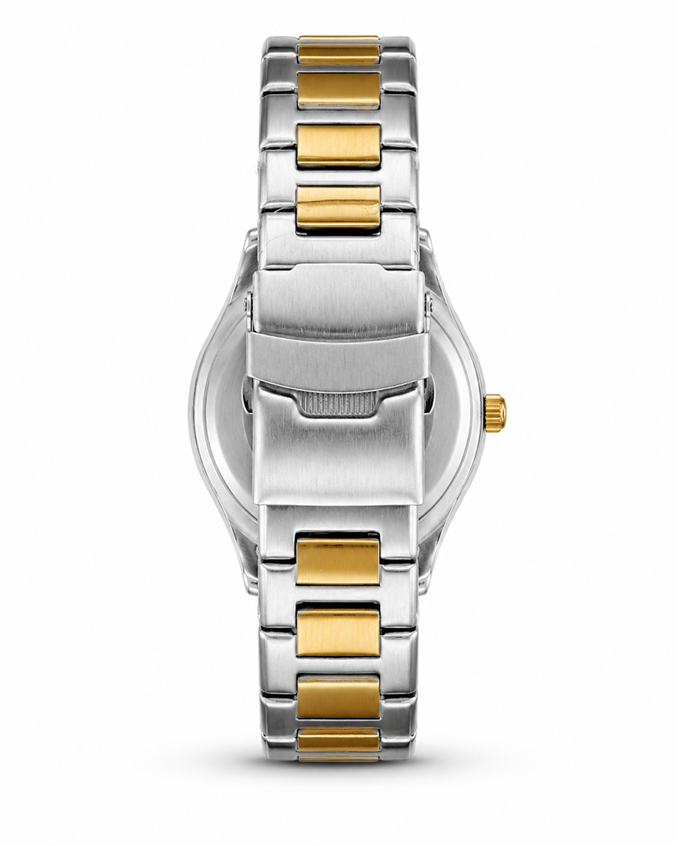 2li Set Çift Saati Dualis Silver Gold White Kol Saati