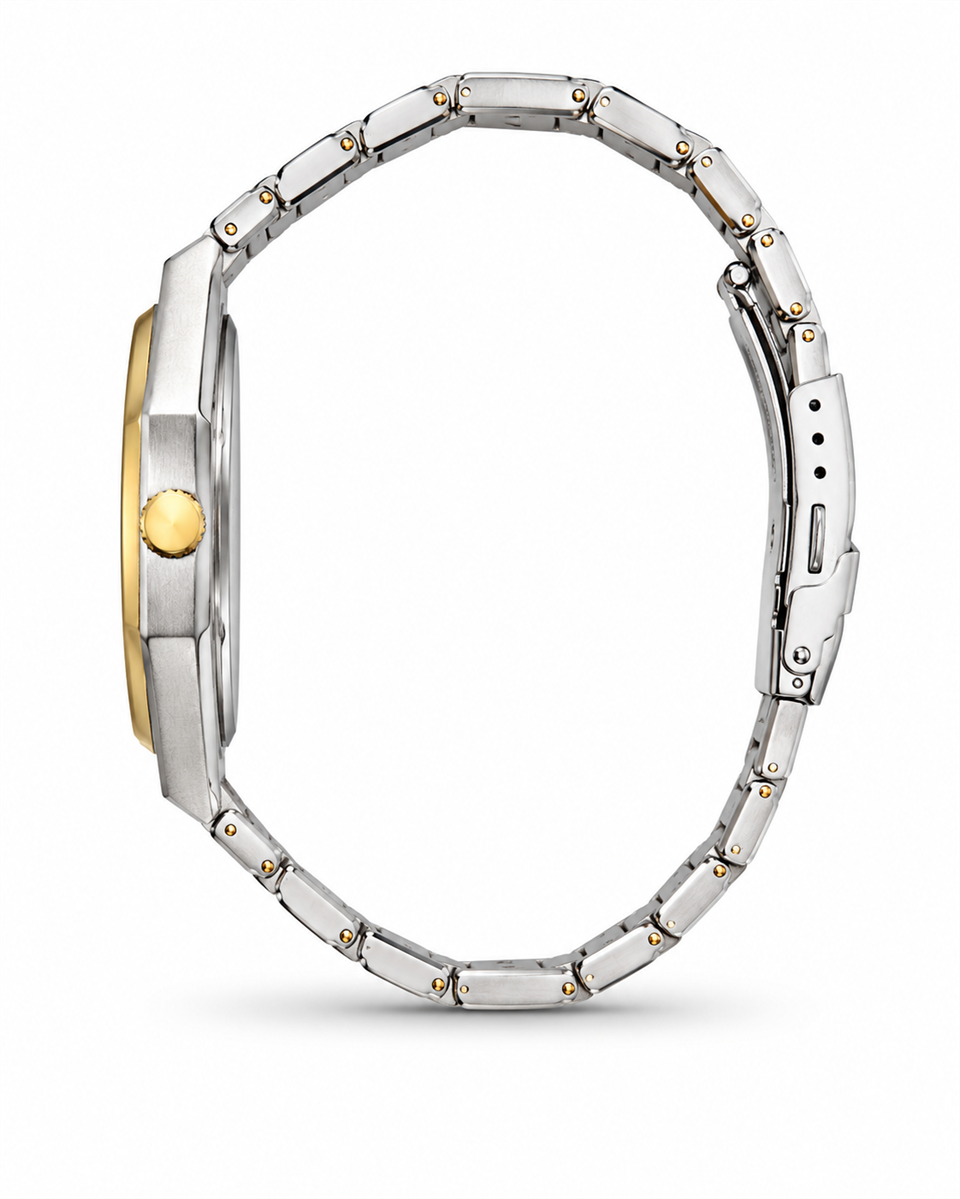 2li Set Çift Saati Dualis Silver Gold White Kol Saati