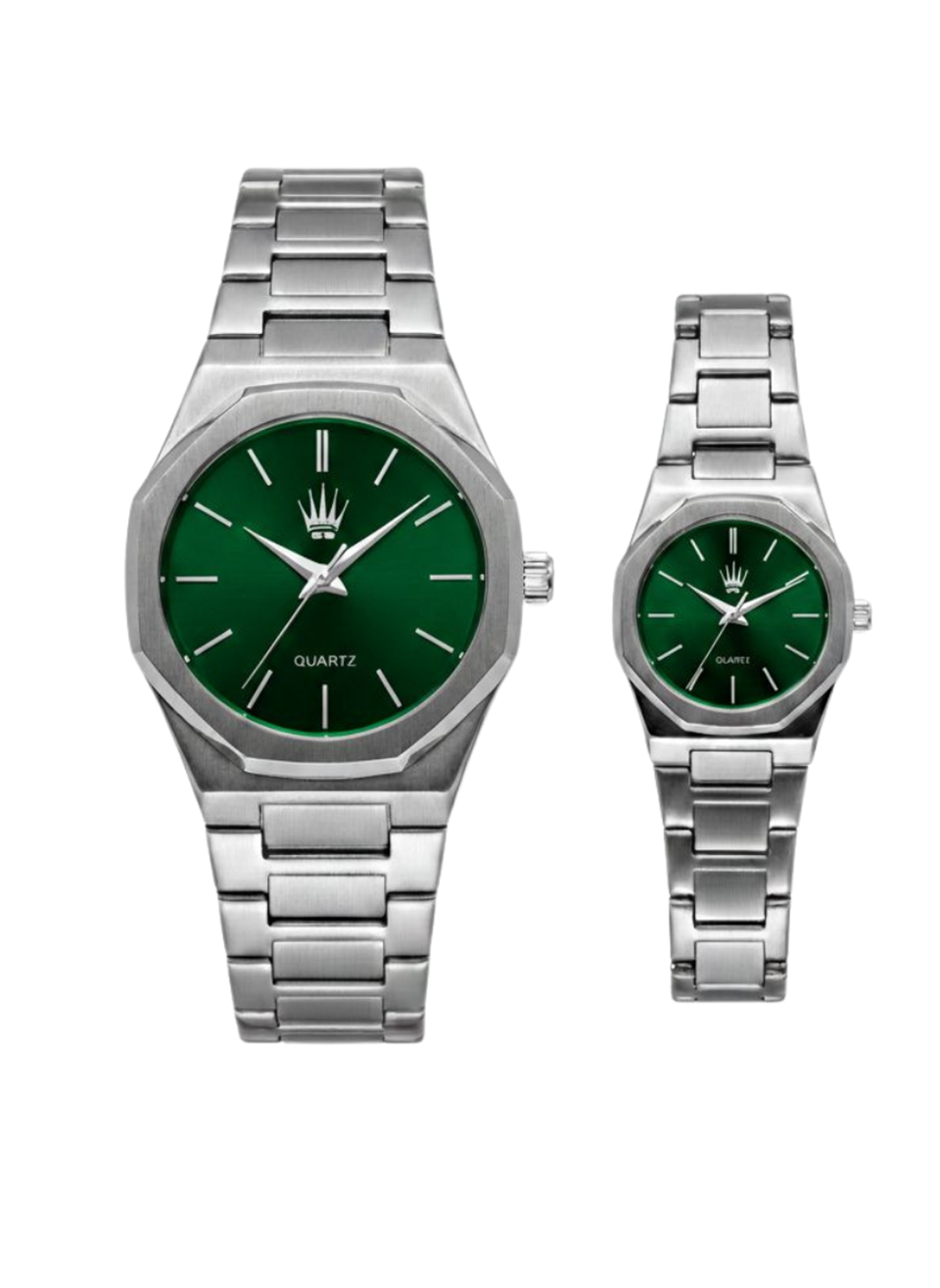 Çift Saati Dualis Silver Green Kol Saati