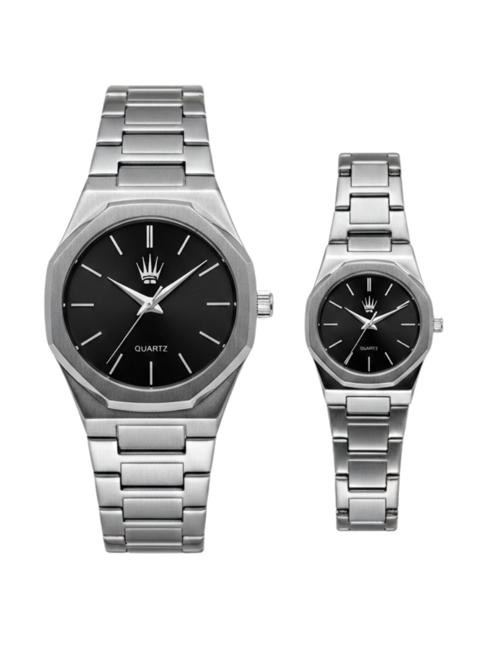 2'li Set Çift Saati Dualis Silver Black Kol SaatiKol SaatiWATCHOFROYALDualis2'li Set Çift Saati Dualis Silver Black Kol Saati